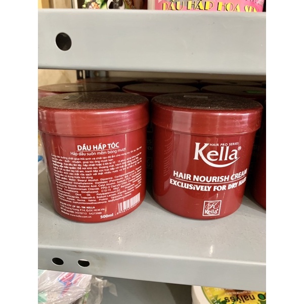 HẤP DẦU KELLA DƯỠNG TÓC KHÔ SUÔN MỀM BÓNG MƯỢT HAIR NOURISH CREAM EXCLUSIVELY FOR DRY HAIR 500ML