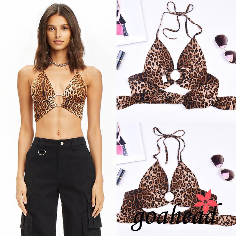 ABH ❤ áo Croptop sát nách in hình da báo nữ gợi cảm