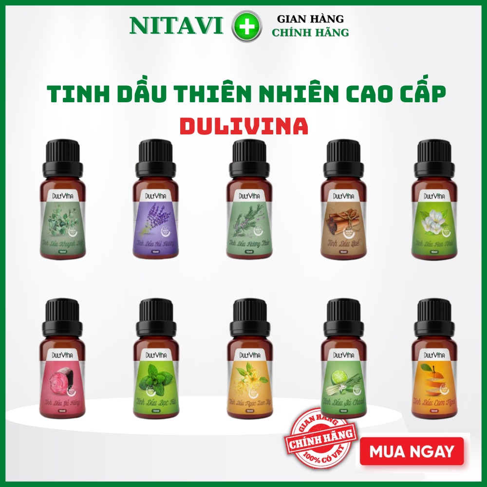 Tinh Dầu thiên nhiên cao cấp DuliVina Nguyên Chất, Kiểm Nghiệm Chất Lượng Quatest 1 - Chai 10ml