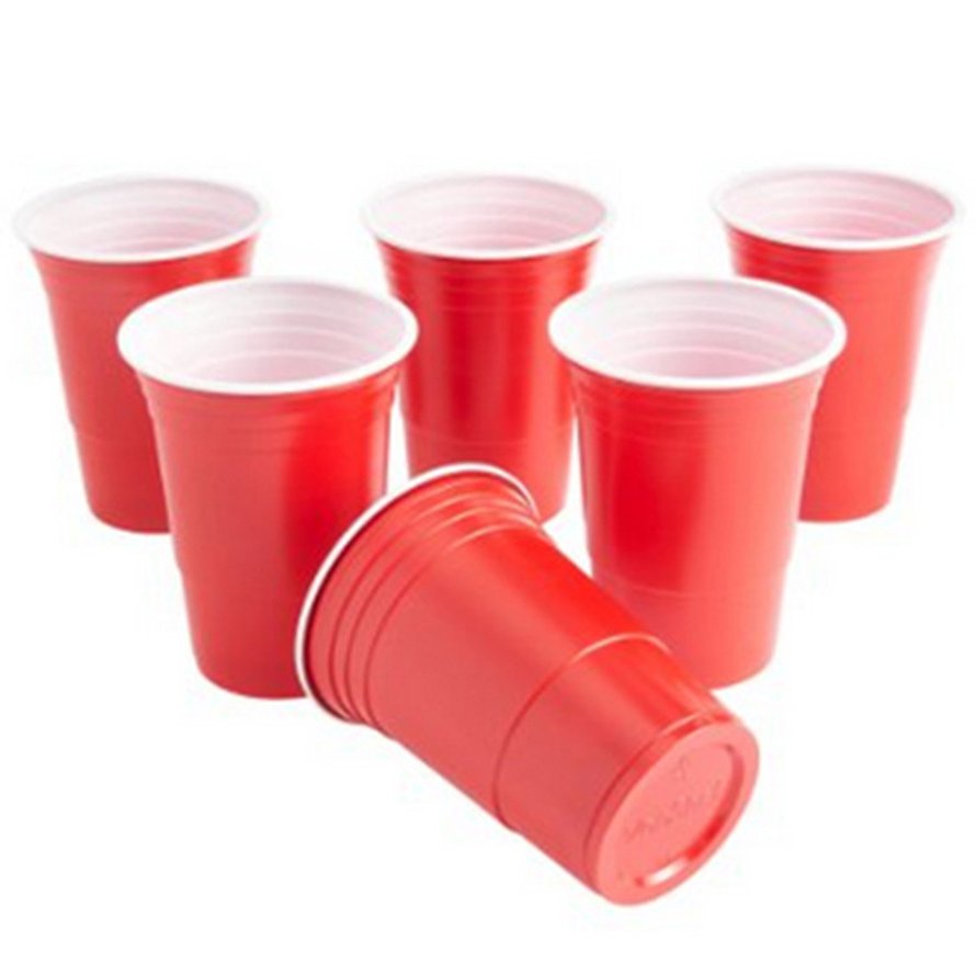 10 cái 450Ml Màu đỏ Cốc nhựa dùng một lần Tiệc Cup Bar Nguồn cung cấp nhà hàng