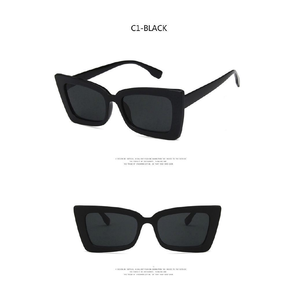 Kính Mát Gọng Vuông Phong Cách Retro Âu Mỹ Thời Trang