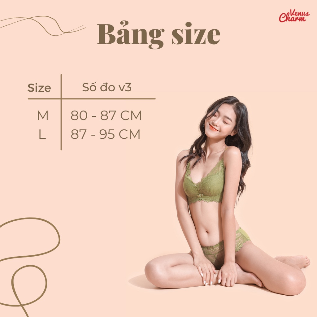 Quần lót ren mịn không viền Venus Charm 1612 dành cho vòng 3 từ 80 - 90cm