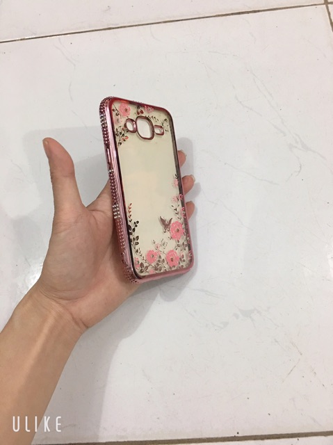 Ốp hoa đính đá viền sam sung J5 (2015)