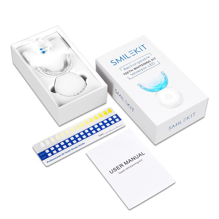 Máy làm trắng răng SMILEKIT - Máy làm trắng răng không ê buốt, giúp răng trắng sáng, chắc khỏe từ trong-Bảo hành 6 tháng