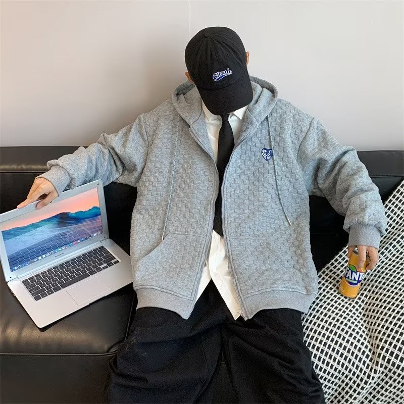 Áo Khoác dây kéo Có Nón Dáng Rộng Thời Trang áo khoác nam Hàn Quốc áo hoodie dây kéo Đơn Giản Cá Tính áo khoác hoodie Nam Nữ