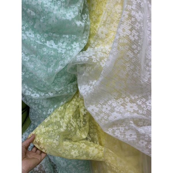 Vải tơ organza hoa,🦋