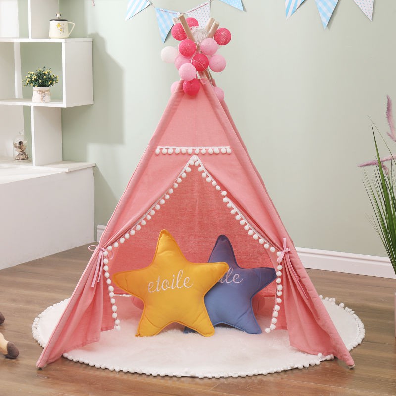 Lều dành cho trẻ em Ấn Độ, nhà chơi trong nhà, nhỏ, búp bê, trang trí tiệc sinh nhật công chúa phòng <