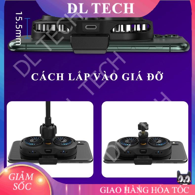 Quạt tản nhiệt điện thoại 2 quạt sò nóng lạnh memo AH102 Gaming giá rẻ DL TECH