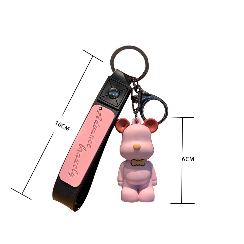 Móc chìa khóa thiết kế hình gấu đáng yêu dùng cho trang trí