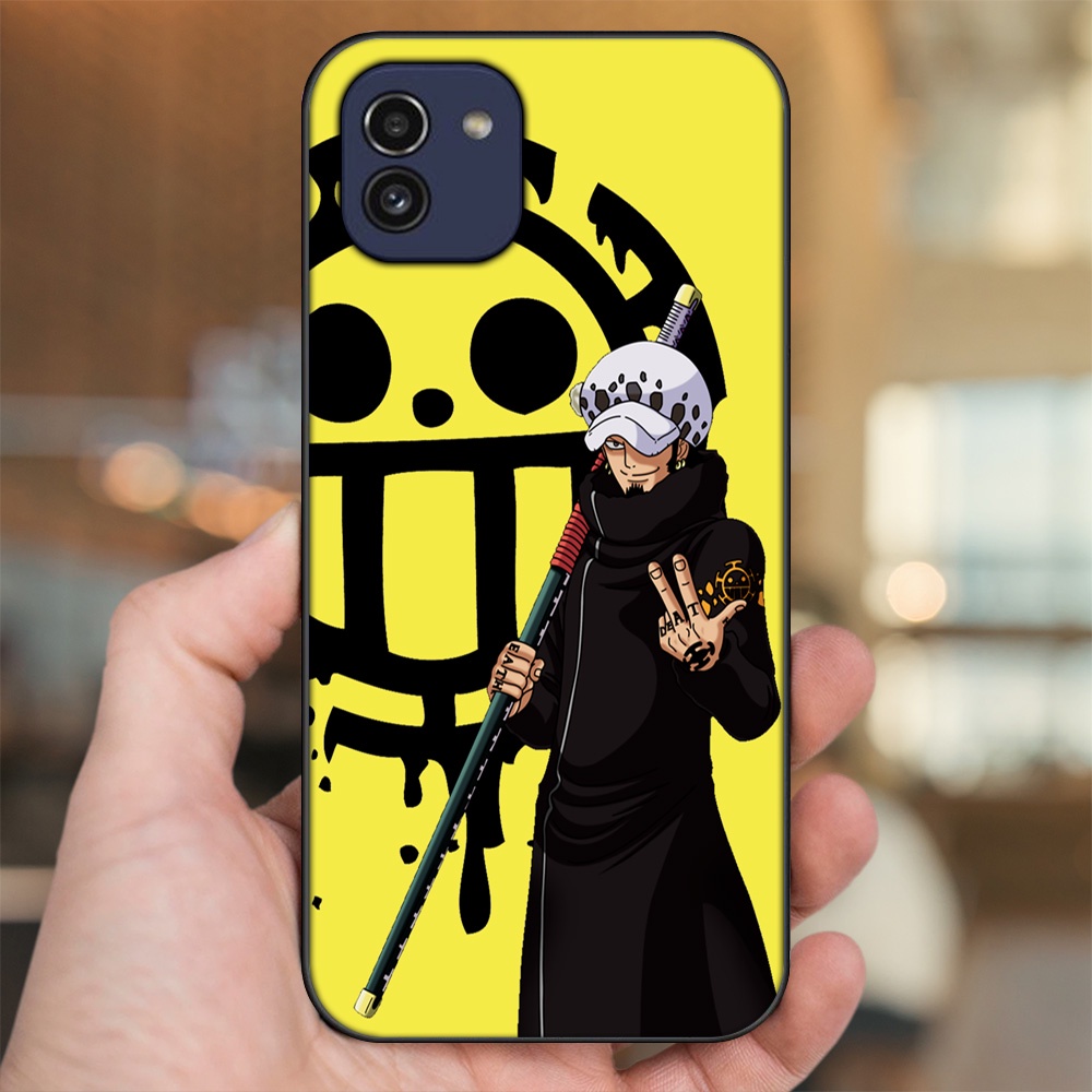 Ốp lưng Samsung A03 viền đen in hình Law One Piece