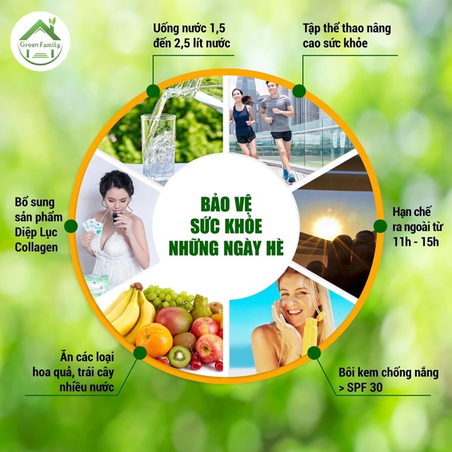 [TẶNG KÈM CHAI 500ml ] DIỆP LỤC COLLAGEN CHÍNH HÃNG/THỰC PHẨM CHỨC NĂNG LÀM ĐẸP DA, GIẢM MỤN, NÁM , TÀN NHANG | BigBuy360 - bigbuy360.vn