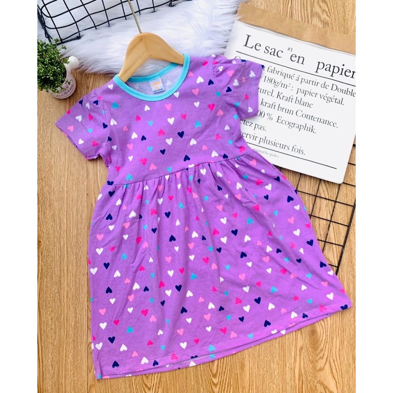 Váy đầm babydoll cotton bé gái size đại thấm hút mồ hôi tốt J394