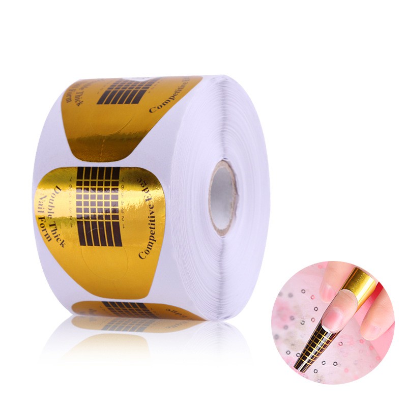 Cuộn giấy tạo form gắn móng giả 500 miếng Dùng Cho Đắp Gel Và Đắp Bột