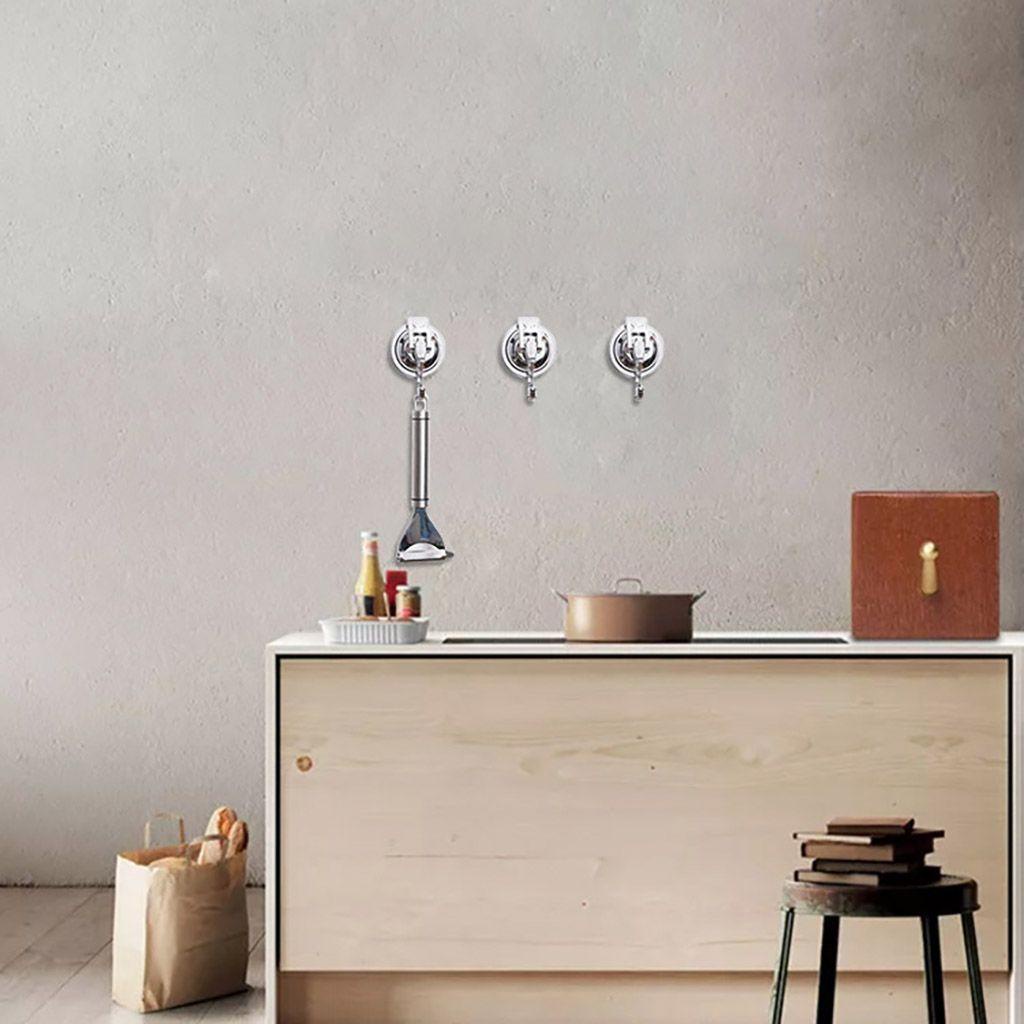 1 Móc Treo Đồ Gắn Tường Có Giác Hút Chịu Được Sức Nặng Dễ Lắp Đặt
