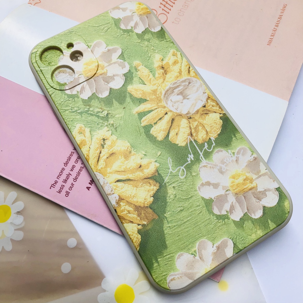 Ốp lưng iphone Oil Picture bóng cạnh vuông 7/7plus/8/8plus/x/xr/xs/11/12/pro/max/plus/promax [Tomax Shop]