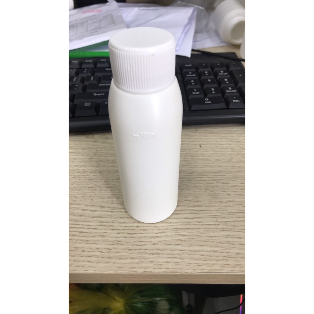 Chai  AQ lọ nhựa đựng thuốc viên thực phẩm chức năng-100ml- trắng