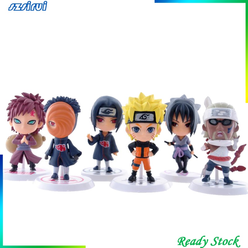 Bộ 6 Mô Hình Nhân Vật Anime Naruto 7cm Bằng Pvc