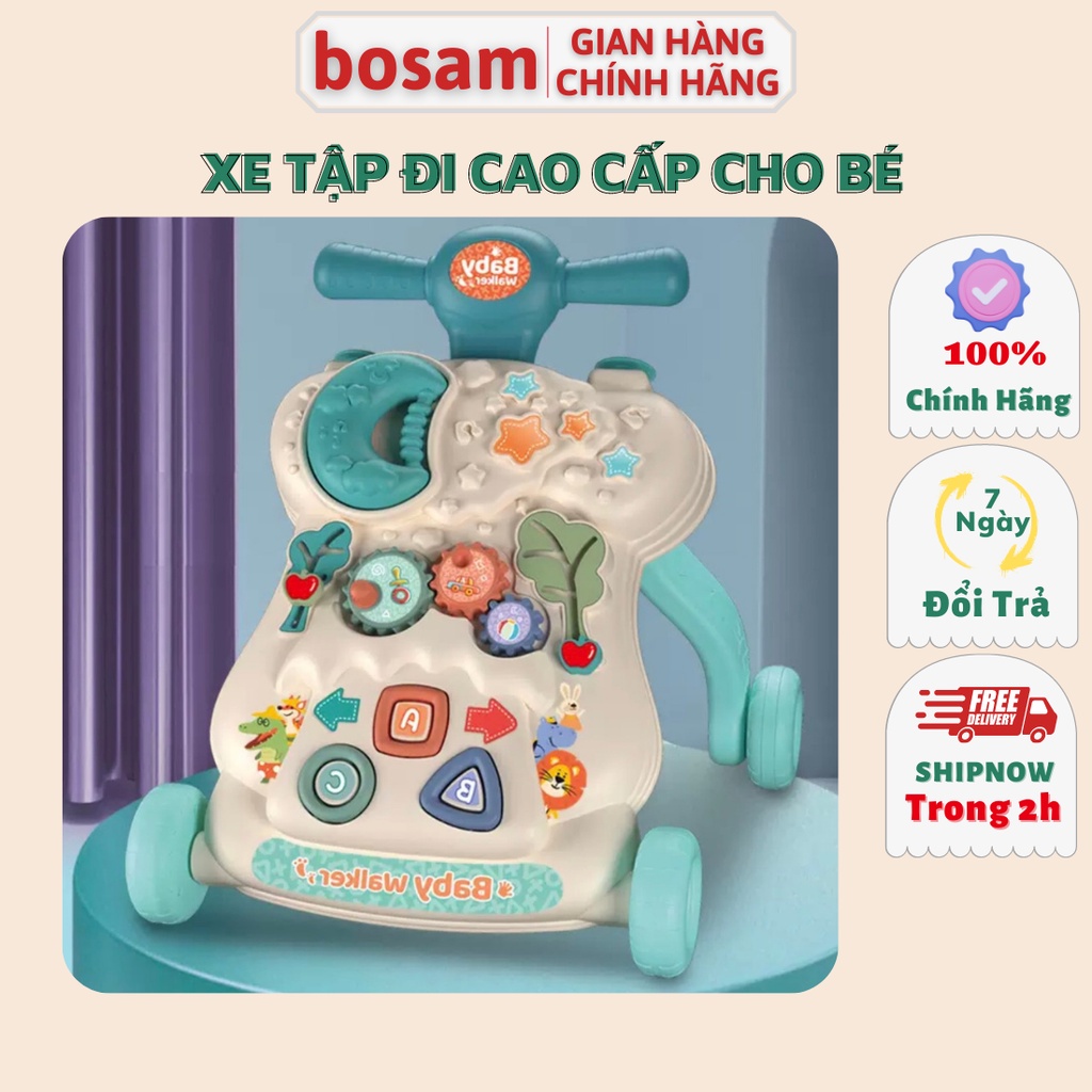 Xe tập đi phát nhạc cao cấp cho bé, nhiều chức năng chơi cho bé phát triển sớm, Shop Bố Sam, An toàn