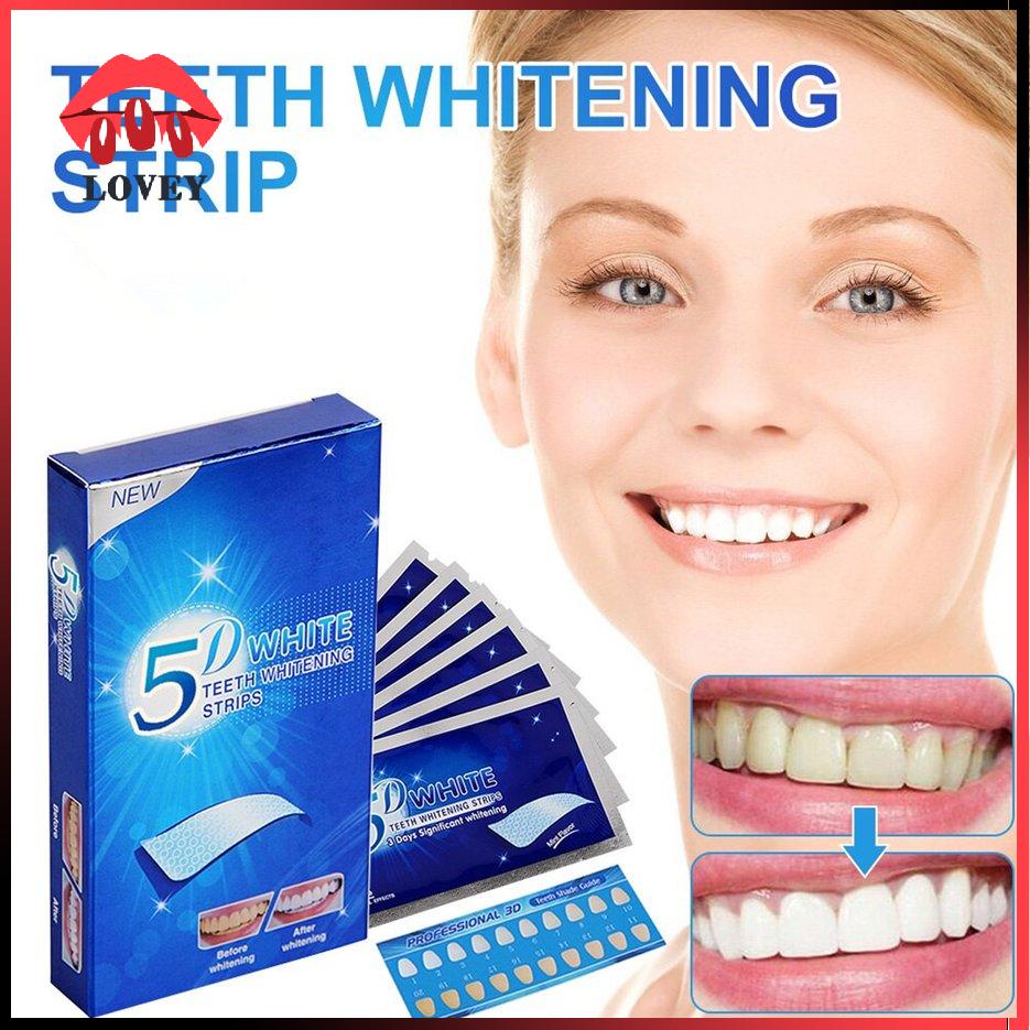 [Hàng mới về] Set 7 cặp miếng dán gel làm trăng răng 5d