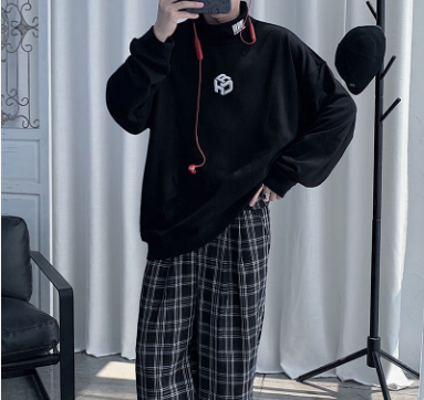 Áo sweater tay dài cổ cao trơn màu hợp thời trang cho nam  | BigBuy360 - bigbuy360.vn