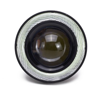 Bộ 02 Đèn Led Cob Ô Tô ( ánh sáng trắng, viền tròn đỏ,, xanh dương)