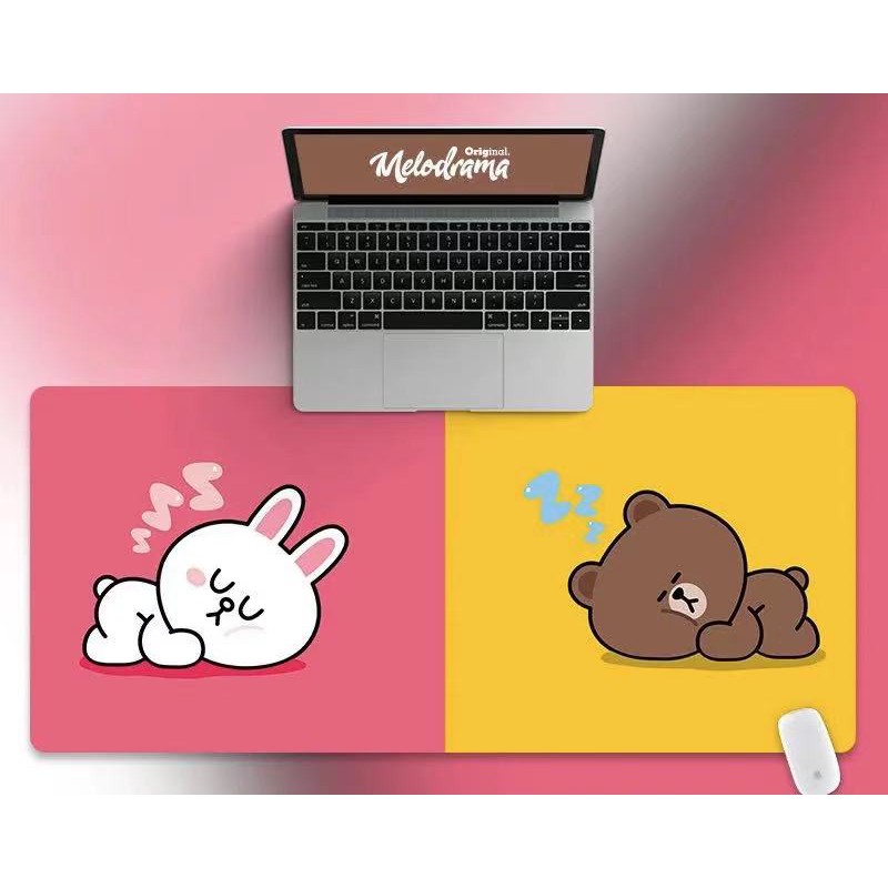 Tấm lót chuột và bàn phím máy tính hình gấu nâu và những người bạn dễ thương | BigBuy360 - bigbuy360.vn