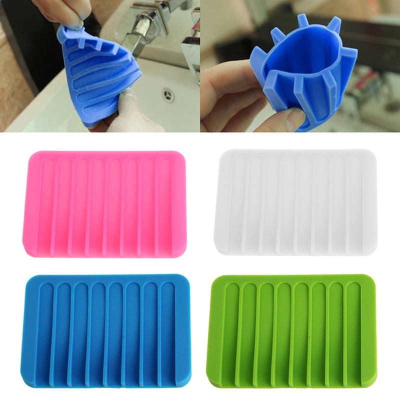 Khay Đựng Xà Phòng Bằng Silicon Linh Hoạt Tiện Dụng Cho Nhà Tắm