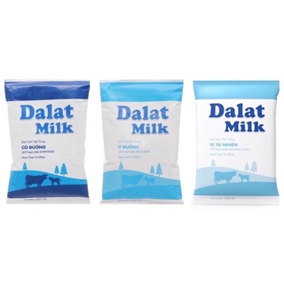 Túi/ bịch sữa tươi tiệt trùng đà lạt milk/ dalat milk -