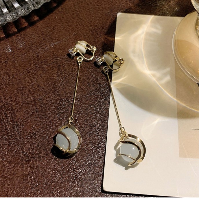 Khuyên Tai Nữ Đính Ngọc Phong Cách Thời Trang Thanh Lịch