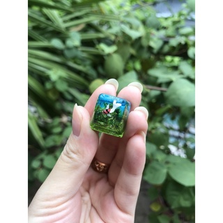 Keycap cá koi đỏ đen PIBU