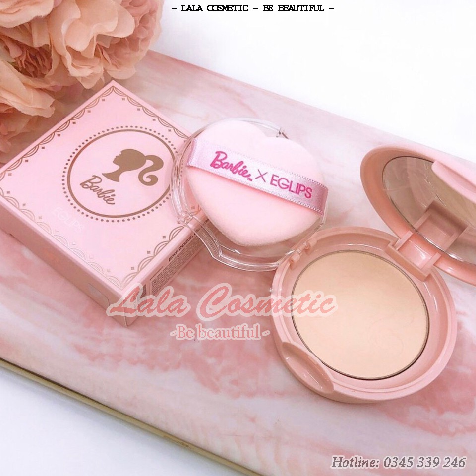 [HÀNG CHÍNH HÃNG] Phấn phủ dạng nén kiềm dầu Eglips Barbie Blur Powder Pact 9g bản GIỚI HẠN