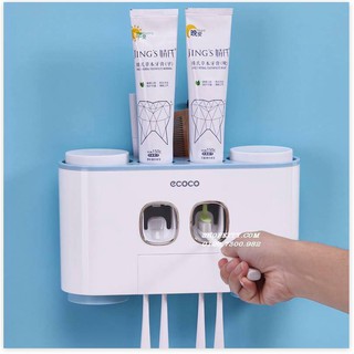 Bộ nhả kem đánh răng Ecoco cao cấp kèm 4 cốc