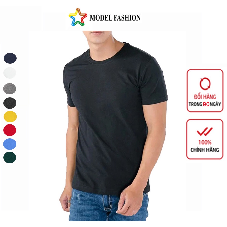 Áo thun cổ tròn trơn nam Model Fashion thoáng mát ATH001 (màu ngẫu nhiên)