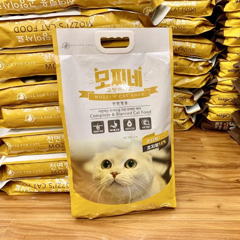 Thức ăn hạt cho mèo hạt Mozzi's Hàn Quốc - Túi 1kg hạt Mozzi siêu tiết kiệm | Mozi