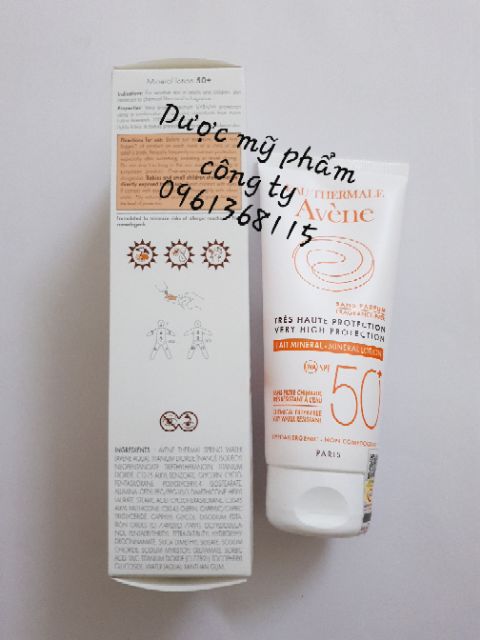 Kem chống nắng vật lý Avene lotion 100ml