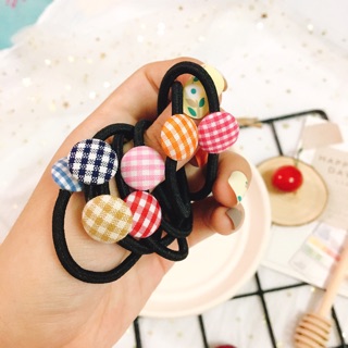 KẸP TÓC, CỘT TÓC CARO TRÒN VINTAGE ẢNH THẬT