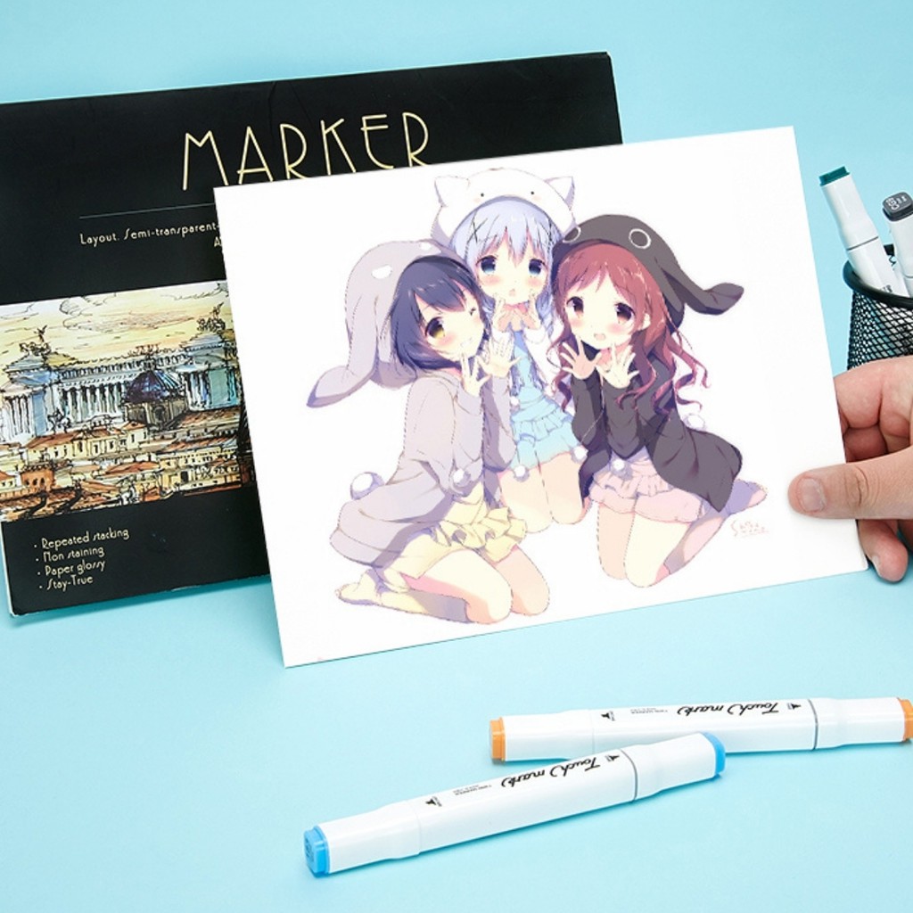 Bút Marker TOUCH MARK Bộ Bút Màu Marker Túi Vải Bộ 30/40/60/80  Dùng Để Tô Màu, Vẽ Anime, Highlight, Take Note