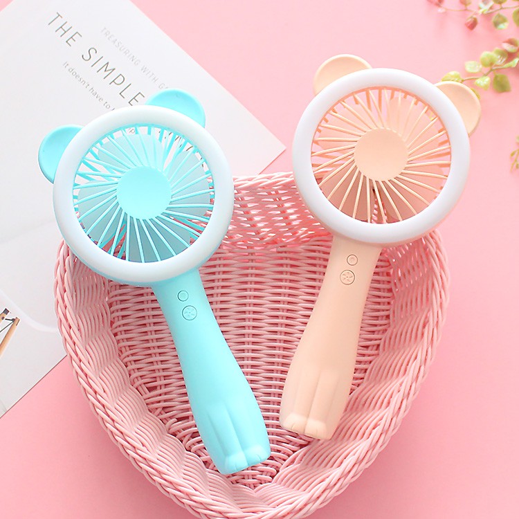 [Mã ELHA22 giảm 5% đơn 300K] Quạt cầm tay mini tích điện Hand-held Fan 1200mAh - Có LED cao cấp