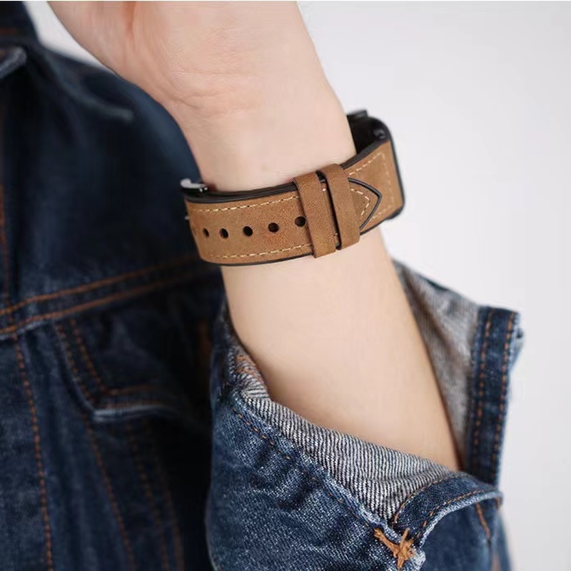 Dây Đeo Bằng Da Phong Cách Doanh Nhân Cho Đồng Hồ Apple Watch SE 7654 44MM 40MM 42MM 38MM iWatch 3 45mm