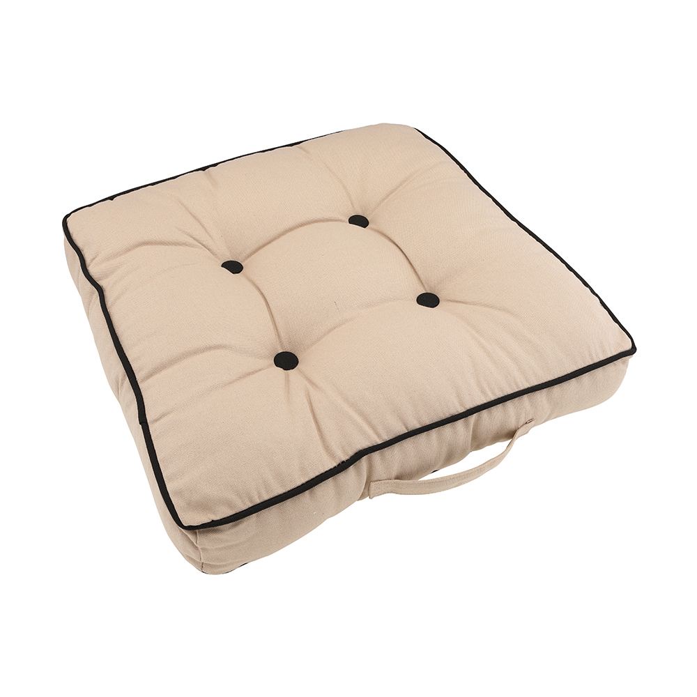 Đệm vuông ngồi bệt, nệm lót ghế ngồi IMMY màu be Index Living Mall nhập khẩu TháI Lan