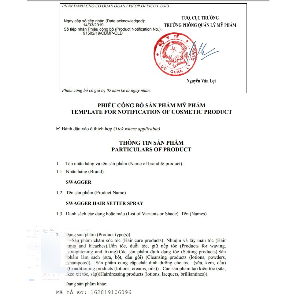 Gôm xịt tóc nam cao cấp Swagger Hair Setter Spray 200ml