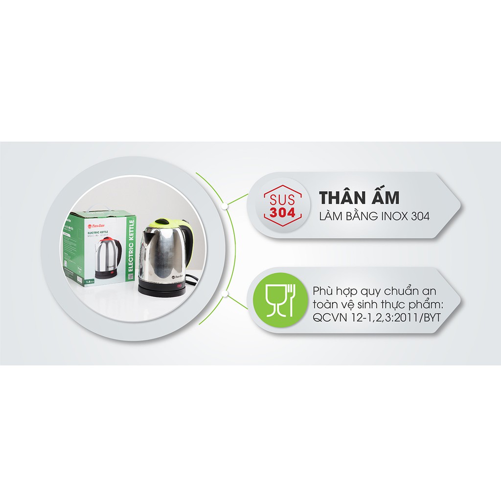 Ấm điện siêu tốc 1,8 lít Model: RD-AST18ST1