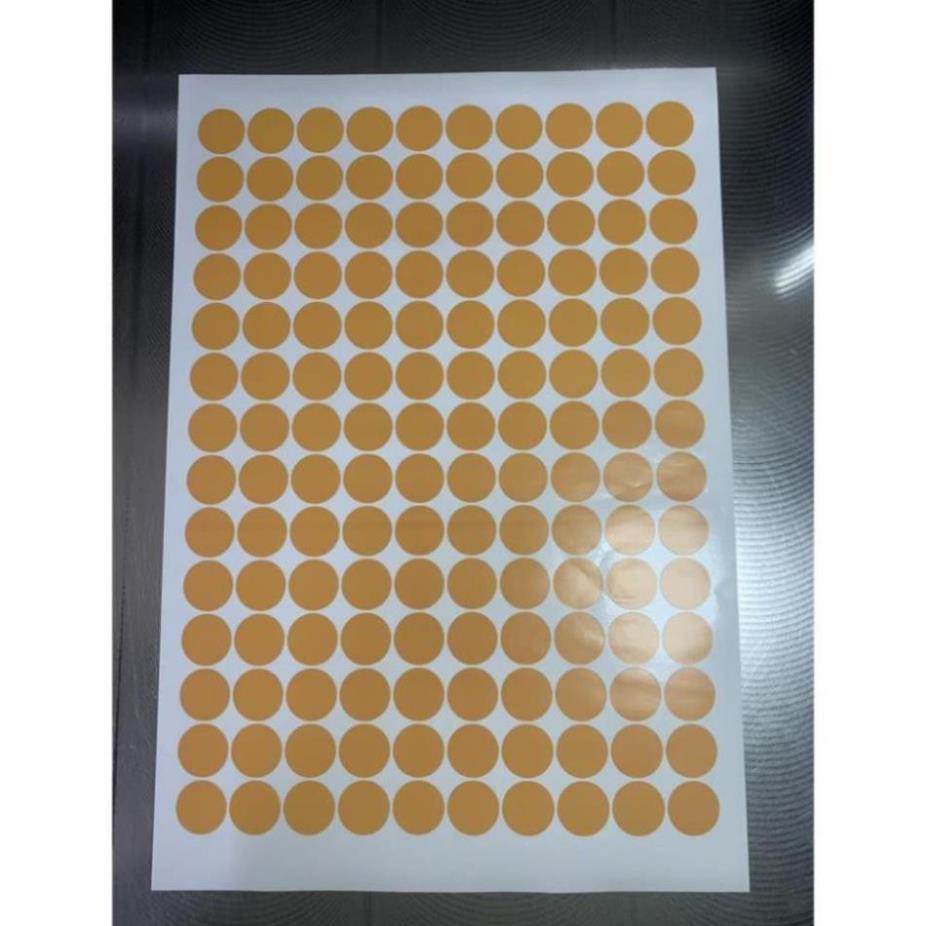 Tờ 70 - 140 tem nhãn dán decal hình tròn màu các size 1 cm, 2cm, 3 cm, 4 cm