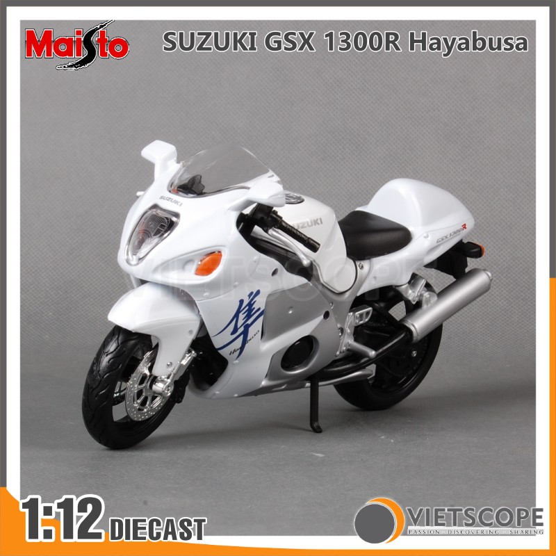 Mô hình xe mô tô SUZUKI GSX 1300R Hayabusa tỉ lệ 1:12 hãng Maisto - Mô hình xe trưng bày TM31103