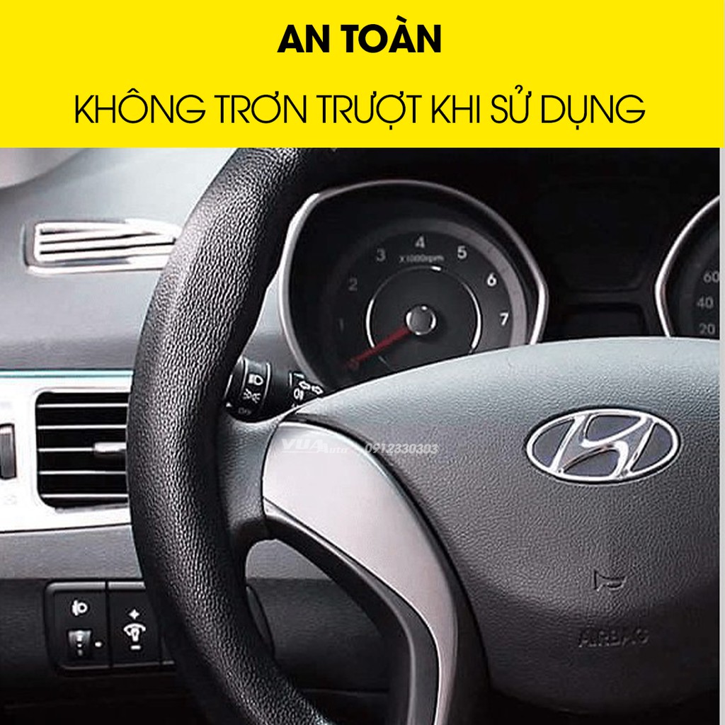 Bọc vô lăng ô tô cacbon VuaAuto phù hợp nhiều dòng xe, bọc volang da cacbon cao cấp, ôm khít, chống trơn trượt mồ hôi