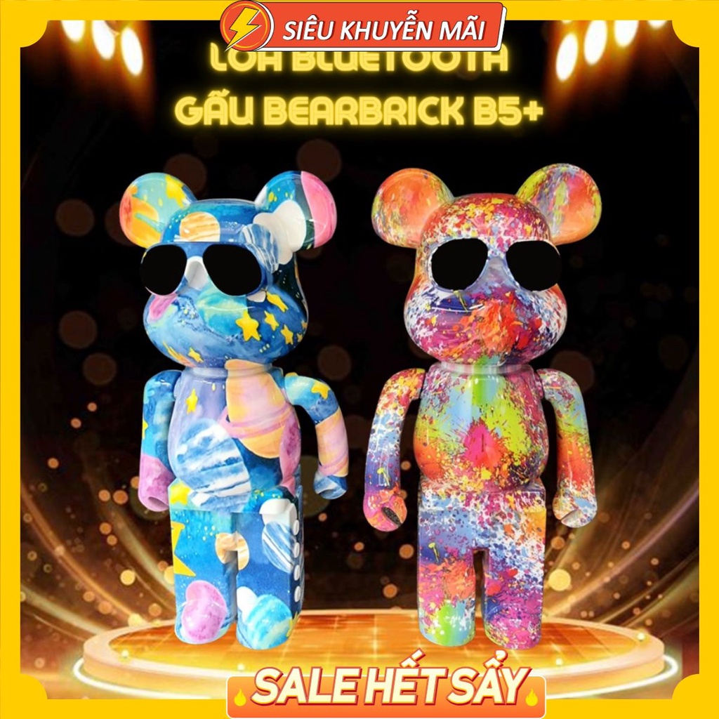Loa Bluetooth Gấu Bearbrick Nghe Nhạc cực hay, Loa bluetooth Gấu Mini B5 Màu Sắc Sang Chảnh Mẫu Mới 2022