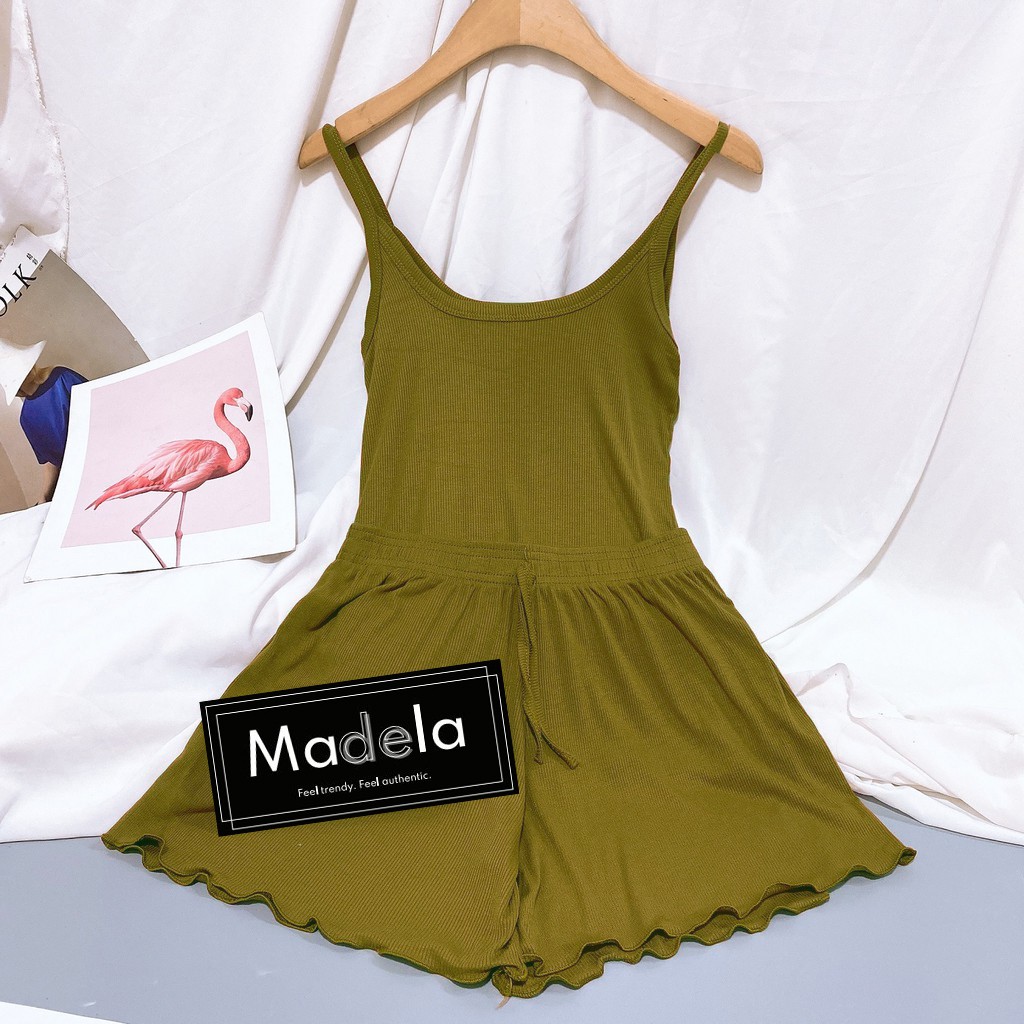 Bộ đồ ngủ thun nữ 2 dây Madela, Đồ bộ ngủ nữ mặc nhà 2 dây thun ngắn - SN08 | BigBuy360 - bigbuy360.vn