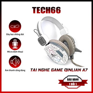 Tai Nghe Chụp Tai Chuyên Game Đèn Led Rgb Đổi Màu Qinlian A7, Có Micro, Chuyên Dụng Cho Máy Tính Và Điện Thoại