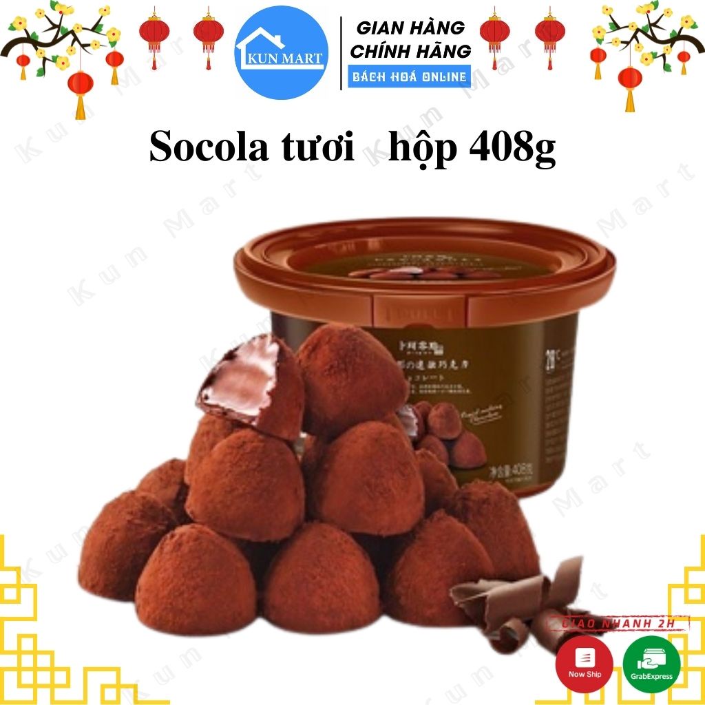 [Mã 154FMCGSALE giảm 8% đơn 500K] Socola tươi  Socola tươi, socola valentine, nama chocolate hộp 408g (80viên )