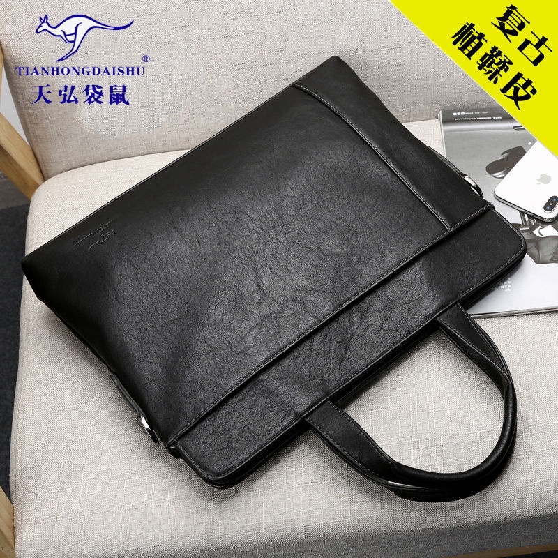 Túi xách da mềm đựng tài liệu khổ A4 chống mòn phong cách doanh nhân cho nam | BigBuy360 - bigbuy360.vn